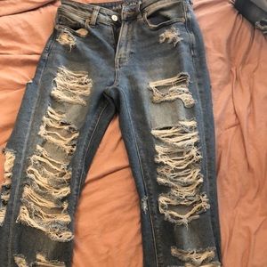 American eagle super ripped jeans